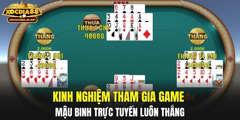 Kinh nghiệm tham gia game Mậu Binh trực tuyến luôn thắng